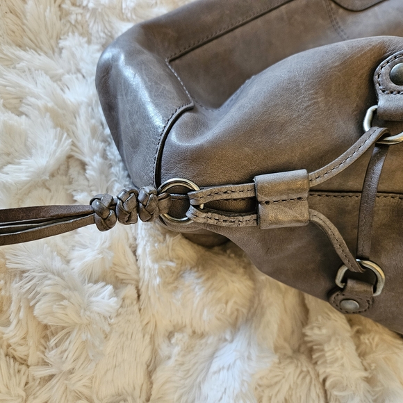 💛 Frye Gray Leather Tote Bag - Picture 4 of 8